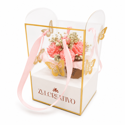 Mini Bouquet en Caja Mariposa
