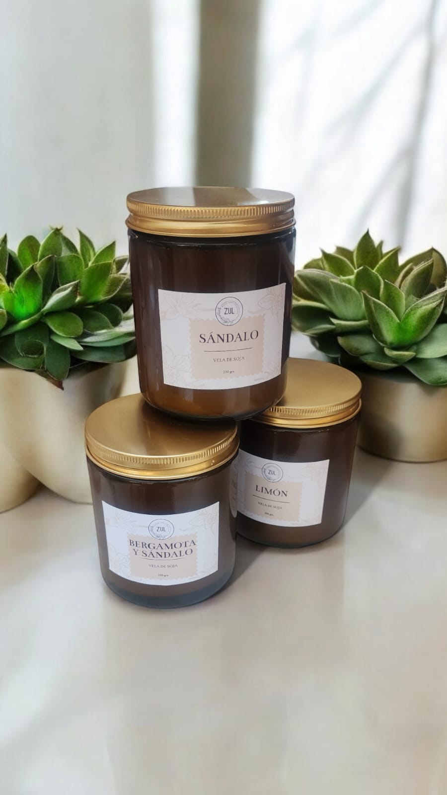 Vela Clásica tapa dorada