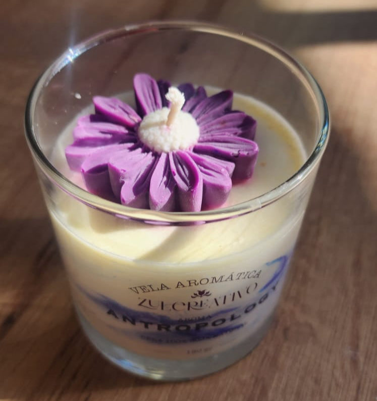 Vela Flor en Frasco