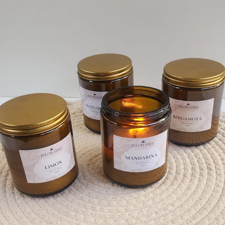 Vela Tapa Dorada 200g