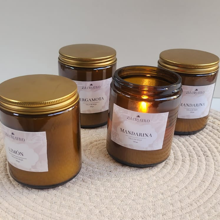 Vela Tapa Dorada 200g